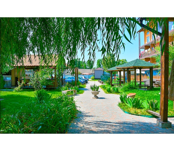 Цветущая территория базы